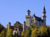 Schloss Neuschwanstein  Fairytale Castle Built by King Ludwig II  Near Fussen  Bavaria  Germany