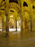 Interior of the Great Mosque (Mezquita) and Cathedral  Unesco World Heritage Site  Cordoba  Spain
