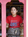 Young Shop Owner  Village of Wangdue Phodrang  Bhutan