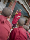 Buddhist Lama Teaching Young Monks  Karchu Dratsang Monastery  Bumthang  Bhutan