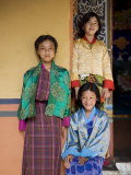 Bhutanese Girls  Paro Dzong  Paro  Bhutan