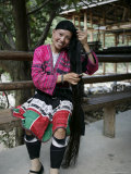 Woman of Yao Minority (Longhair Tribe)  Longsheng Terraced Ricefields  Guilin  China
