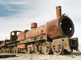 Rusting Locomotive at Train Graveyard  Uyuni  Bolivia  South America