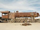 Rusting Locomotive at Train Graveyard  Uyuni  Bolivia  South America