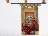 Buddhist Monks  Paro Dzong  Paro  Bhutan
