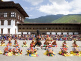 Buddhist Festival (Tsechu)  Trashi Chhoe Dzong  Thimphu  Bhutan