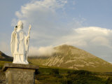 Statue of St Patrick at the Base of Croagh Patrick Mountain  County Mayo  Connacht  Ireland