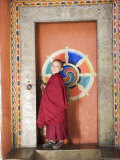 Buddhist Monk  Paro Dzong  Paro  Bhutan