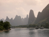 Cruise Boats on Li River Between Guilin and Yangshuo  Guilin  Guangxi Province  China