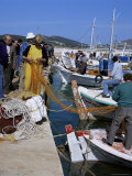 Fishermen Mending Nets  Greece