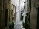 Narrow Street in Old Quarter  Spoleto  Umbria  Italy