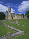 Ruins of Glastonbury Abbey  Glastonbury  Somerset  England  UK