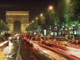 Avenue Des Champs Elysees and the Arc De Triomphe  Paris  France