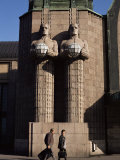Emil Wikstroms Giants  Railway Station  Helsinki  Finland  Scandinavia