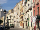 House Fronts and Laundry  Trapani  Sicily  Italy