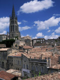 The Tower of L'Eglise Monolithe  St Emilion  Gironde  Aquitaine  France