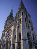 The Exterior of the Christian Cathedral  Chartres  Eure Et Loir  Centre  France