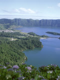 View Over Crater Lake  Sete Citades  San Miguel  Azores Islands  Portugal  Atlantic