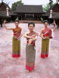 Traditional Thai Dancers  Old Chiang Mai Cultural Centre  Chiang Mai  Thailand  Southeast Asia