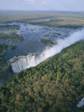 Aerial View of the Victoria Falls  Unesco World Heritage Site  Zimbabwe  Africa