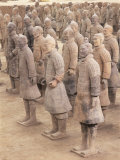 Terracotta Figures from 2000 Year Old Army of Terracotta Warriors  Xian  Shaanxi Province  China
