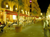 Outdoor Restaurants at Night in Downtown Area of Central District  Beirut  Lebanon  Middle East