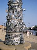 Detail on the Blacksmiths Needle  Quayside  Newcastle-On-Tyne  England  United Kingdom