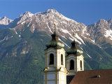 Church with Mountain Backdrop  Innsbruck  Tirol (Tyrol)  Austria