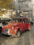 Citroen Diane Parked Outside Church  St Omer  Pas De Calais  France