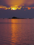 Sunset Over Sea and Offshore Islands  Dinard  Cote d'Emeraude  Cotes d'Armor  Brittany  France