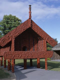 Exterior of Maori House  Whakarewarewa  Rotorua  North Island  New Zealand