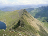 Striding Edge  Helvellyn  Lake District National Park  Cumbria  England  United Kingdom