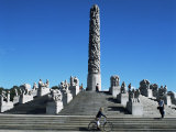 The Monolith  Gustav Vigeland Sculptures  Frogner Park  Oslo  Norway  Scandinavia