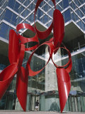 Red Modern Sculpture  Ncnb Plaza  Dallas  Texas  United States of America (Usa)  North America