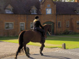 Horse Rider  the Packwood House Estate  Warwickshire  England  United Kingdom