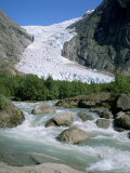 Briksdal Glacier  Sogn and Fjordane  Norway  Scandinavia