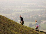 Couple Walking  British Camp  Hereford Beacon  Malvern Hills  Herefordshire  Midlands