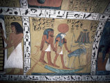 Wall Painting in the Tomb of Sinjin  Chief Artist to Ramses II  Deir El Medina  Thebes