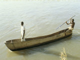 Dug out Canoe on the River Nile at Mongala  Southern Area  Sudan  Africa