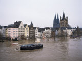 Floods in 1995  River Rhine  Cologne (Koln)  Germany