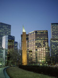 Civic Center Plaza Skyscrapers in the Evening  Denver  Colorado  USA