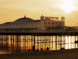 Brighton Pier at Sunset  Brighton  East Sussex  England  United Kingdom