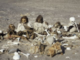 Human Remains Preserved Over 500 Years  Chauchilla Cemetery  Nazca  Peru  South America
