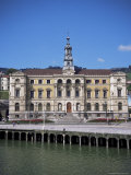 Ayuntamiento (Town Hall) on the Bank of the Bilbao River  Bilbao  Euskadi (Pais Vasco)  Spain