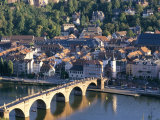 Old Town  Old Bridge and River Neckar  Heidelberg  Baden-Wurttemberg  Germany