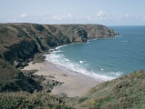 Plemont Bay from Clifftop  Greve Aulancon  Jersey  Channel Islands  United Kingdom
