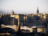 View of City from Calton Hill  Edinburgh  Lothian  Scotland  United Kingdom