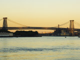 Williamsburg Bridge and the East River  New York City  New York  USA