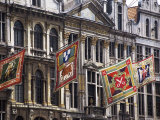 Banners Representing Houses  Grand Place  Brussels  Belgium