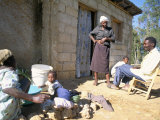Woman Washing Clothes Outside Shack  Godet  Haiti  Island of Hispaniola